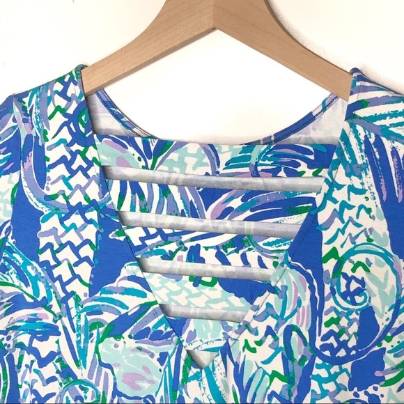 Lilly Pulitzer Ophelia Dress Canopy Chaos Blue XS - Picture 4 of 8